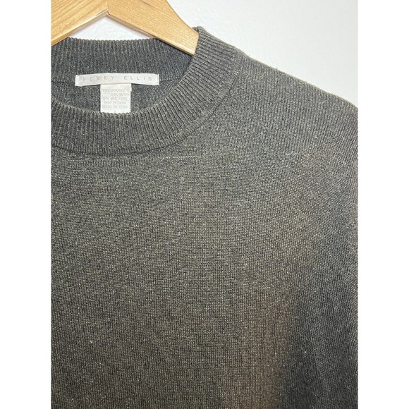 Perry Ellis Silk Wool Mock Neck Sweater Shirt Pullover Top Green Mens Large - Picture 6 of 13